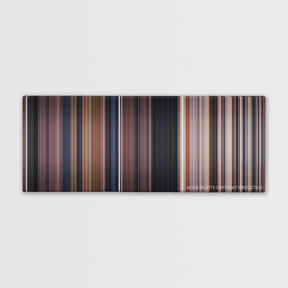 Blood Simple color palette canvas print: thousands of thin vertical stripes of color