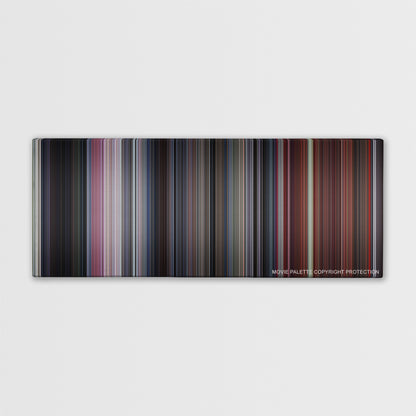 Rush Hour 2 color palette canvas print: thousands of thin vertical stripes of color