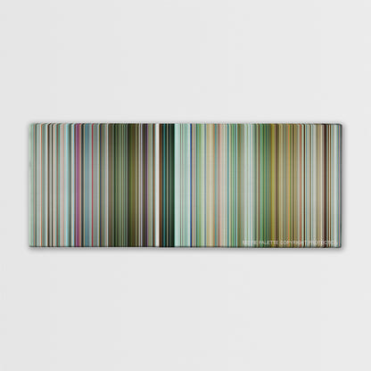 Pain & Gain color palette canvas print: thousands of thin vertical stripes of color