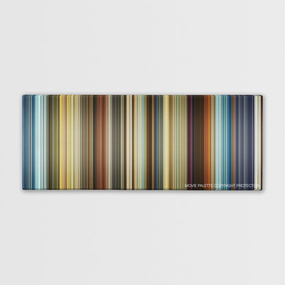 3 Days to Kill color palette canvas print: thousands of thin vertical stripes of color