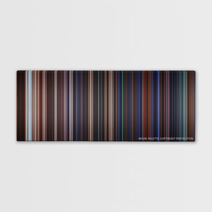 Gremlins color palette canvas print: thousands of thin vertical stripes of color