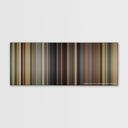 Bad Teacher color palette canvas print: thousands of thin vertical stripes of color