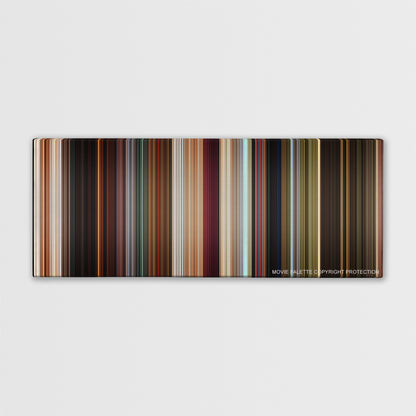 The Croods color palette canvas print: thousands of thin vertical stripes of color