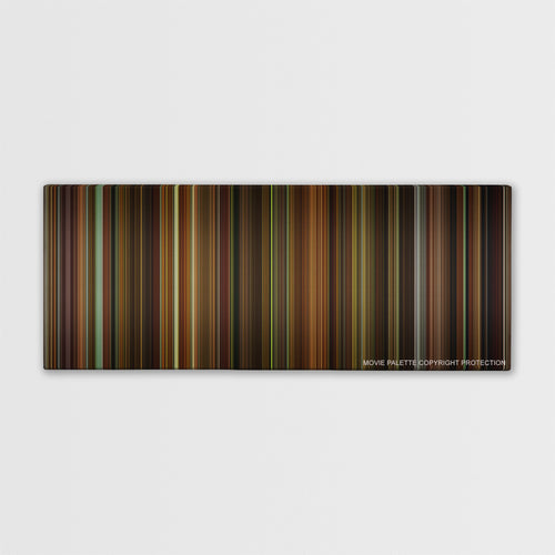 The Secret in Their Eyes color palette canvas print: thousands of thin vertical stripes of color