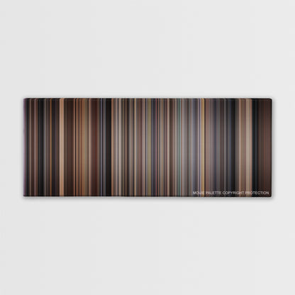 Rosemary's Baby color palette canvas print: thousands of thin vertical stripes of color