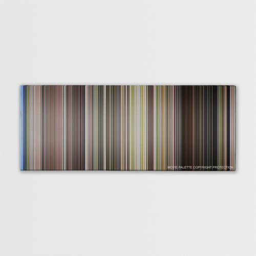 The Happening color palette canvas print: thousands of thin vertical stripes of color