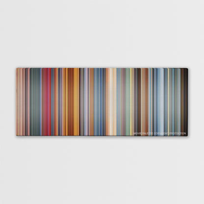 Austin Powers in Goldmember color palette canvas print: thousands of thin vertical stripes of color