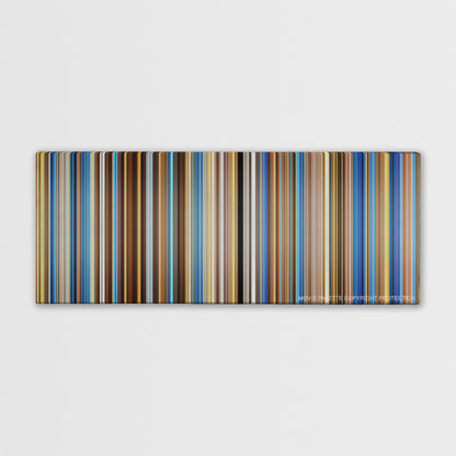 Traffic color palette canvas print: thousands of thin vertical stripes of color