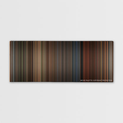 A Series of Unfortunate Events color palette canvas print: thousands of thin vertical stripes of color