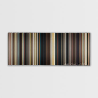 2 Guns color palette canvas print: thousands of thin vertical stripes of color