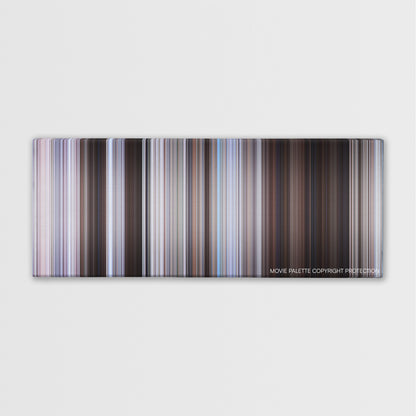 The Magnificent Seven color palette canvas print: thousands of thin vertical stripes of color
