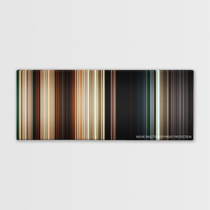 Monsters color palette canvas print: thousands of thin vertical stripes of color