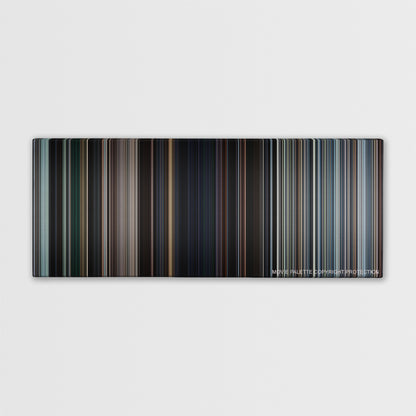 Rogue One: A Star Wars Story color palette canvas print: thousands of thin vertical stripes of color