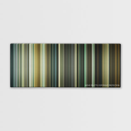 A Cure for Wellness color palette canvas print: thousands of thin vertical stripes of color