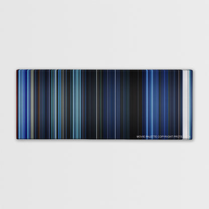 Resident Evil color palette canvas print: thousands of thin vertical stripes of color