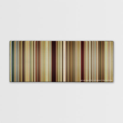 Run Lola Run color palette canvas print: thousands of thin vertical stripes of color
