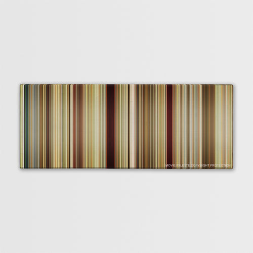Run Lola Run color palette canvas print: thousands of thin vertical stripes of color