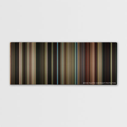 Taxi Driver color palette canvas print: thousands of thin vertical stripes of color