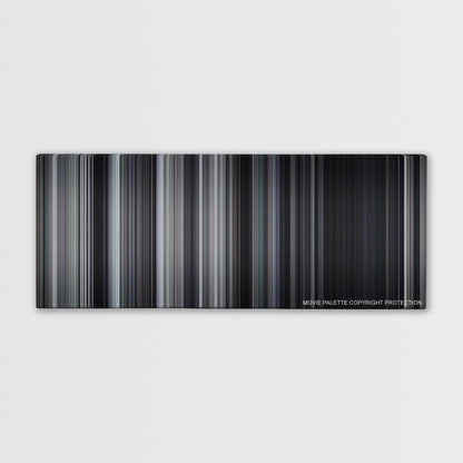The Babadook color palette canvas print: thousands of thin vertical stripes of color