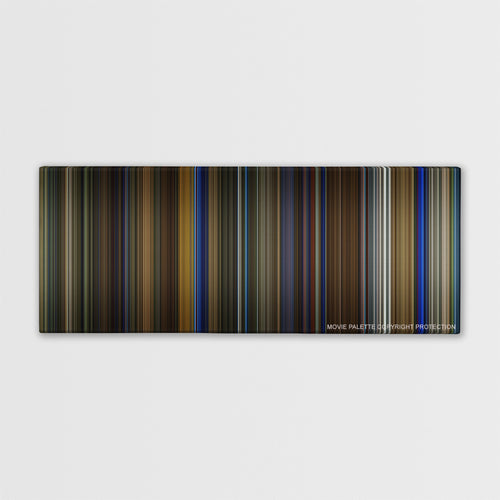 Birdman or (The Unexpected Virtue of Ignorance) color palette canvas print: thousands of thin vertical stripes of color