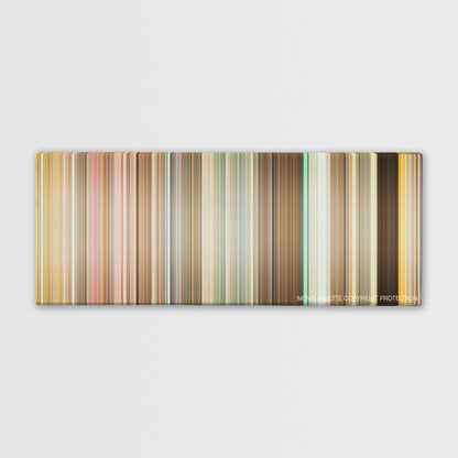 Disaster Movie color palette canvas print: thousands of thin vertical stripes of color