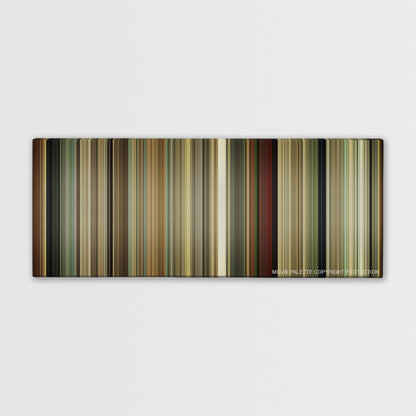 Revolutionary Road color palette canvas print: thousands of thin vertical stripes of color