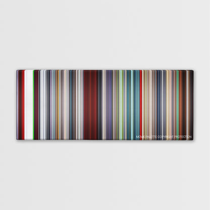 Hardcore Henry color palette canvas print: thousands of thin vertical stripes of color