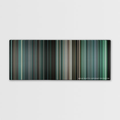 The Bourne Ultimatum color palette canvas print: thousands of thin vertical stripes of color