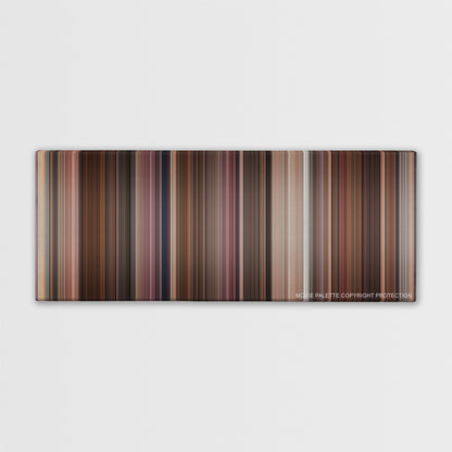 How to Lose a Guy in 10 Days color palette canvas print: thousands of thin vertical stripes of color