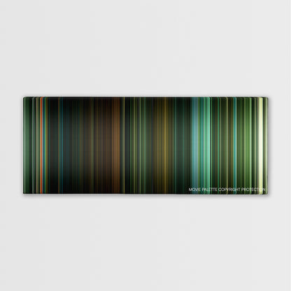 Overlord color palette canvas print: thousands of thin vertical stripes of color