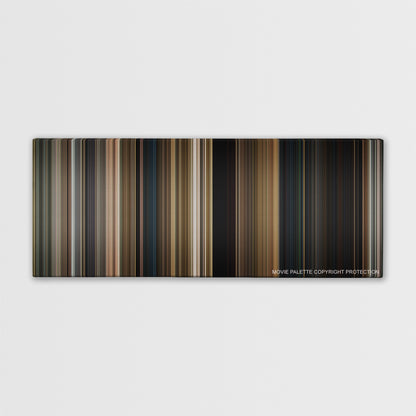 Tomb Raider color palette canvas print: thousands of thin vertical stripes of color