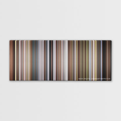 Nymphomaniac: Vol. II color palette canvas print: thousands of thin vertical stripes of color