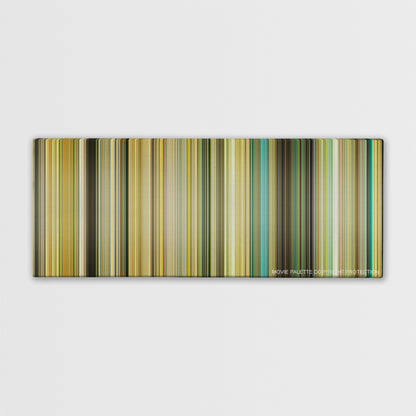 Transporter 2 color palette canvas print: thousands of thin vertical stripes of color