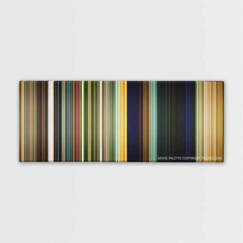 Open Season color palette canvas print: thousands of thin vertical stripes of color