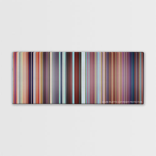 The Secret Life of Pets color palette canvas print: thousands of thin vertical stripes of color