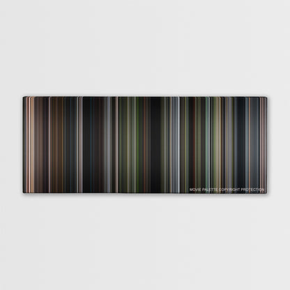 After Earth color palette canvas print: thousands of thin vertical stripes of color
