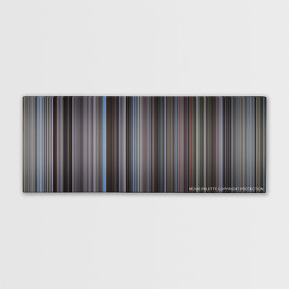 Mad Max color palette canvas print: thousands of thin vertical stripes of color