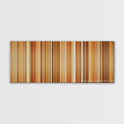 Blue Jasmine color palette canvas print: thousands of thin vertical stripes of color