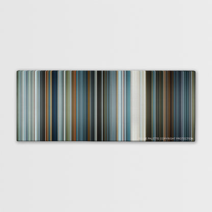 Oblivion color palette canvas print: thousands of thin vertical stripes of color