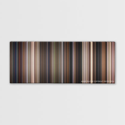 Cop Land color palette canvas print: thousands of thin vertical stripes of color