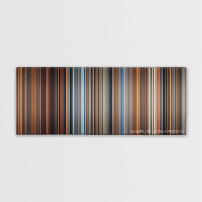 Malcolm X color palette canvas print: thousands of thin vertical stripes of color