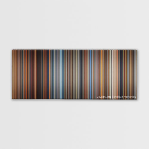 Malcolm X color palette canvas print: thousands of thin vertical stripes of color
