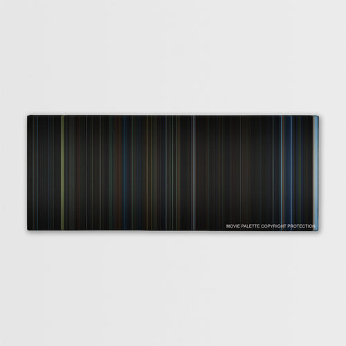 Dark City color palette canvas print: thousands of thin vertical stripes of color