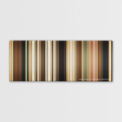 Palm Springs color palette canvas print: thousands of thin vertical stripes of color