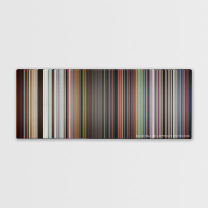 Thor: Ragnarok color palette canvas print: thousands of thin vertical stripes of color