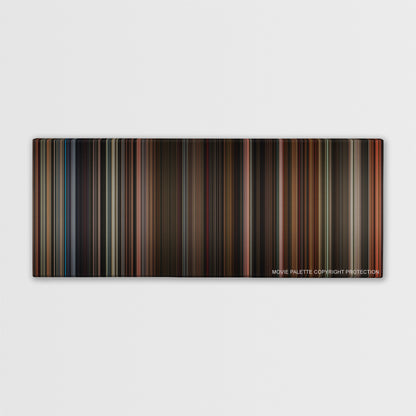 The Greatest Showman color palette canvas print: thousands of thin vertical stripes of color