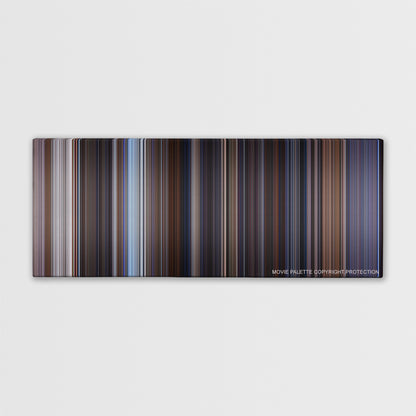 The World Is Not Enough color palette canvas print: thousands of thin vertical stripes of color