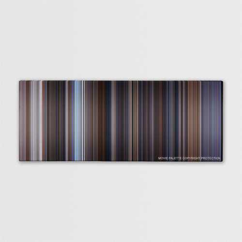 The World Is Not Enough color palette canvas print: thousands of thin vertical stripes of color