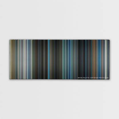 Project X color palette canvas print: thousands of thin vertical stripes of color