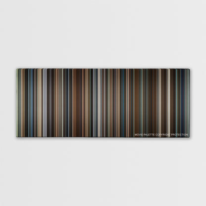 Ocean's Eight color palette canvas print: thousands of thin vertical stripes of color
